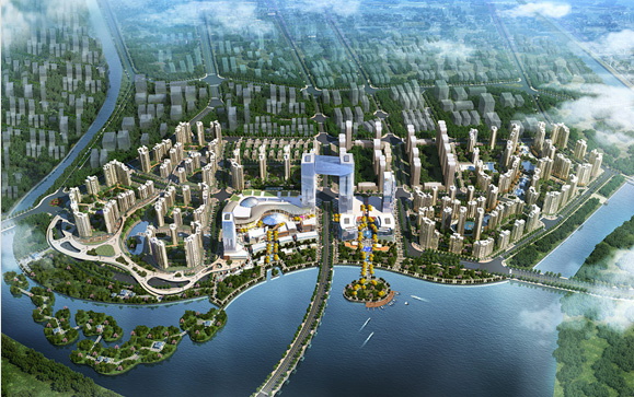 190万平米的滨湖天地正式奠基,将打造临安最高建筑_项目动态_浙江之江